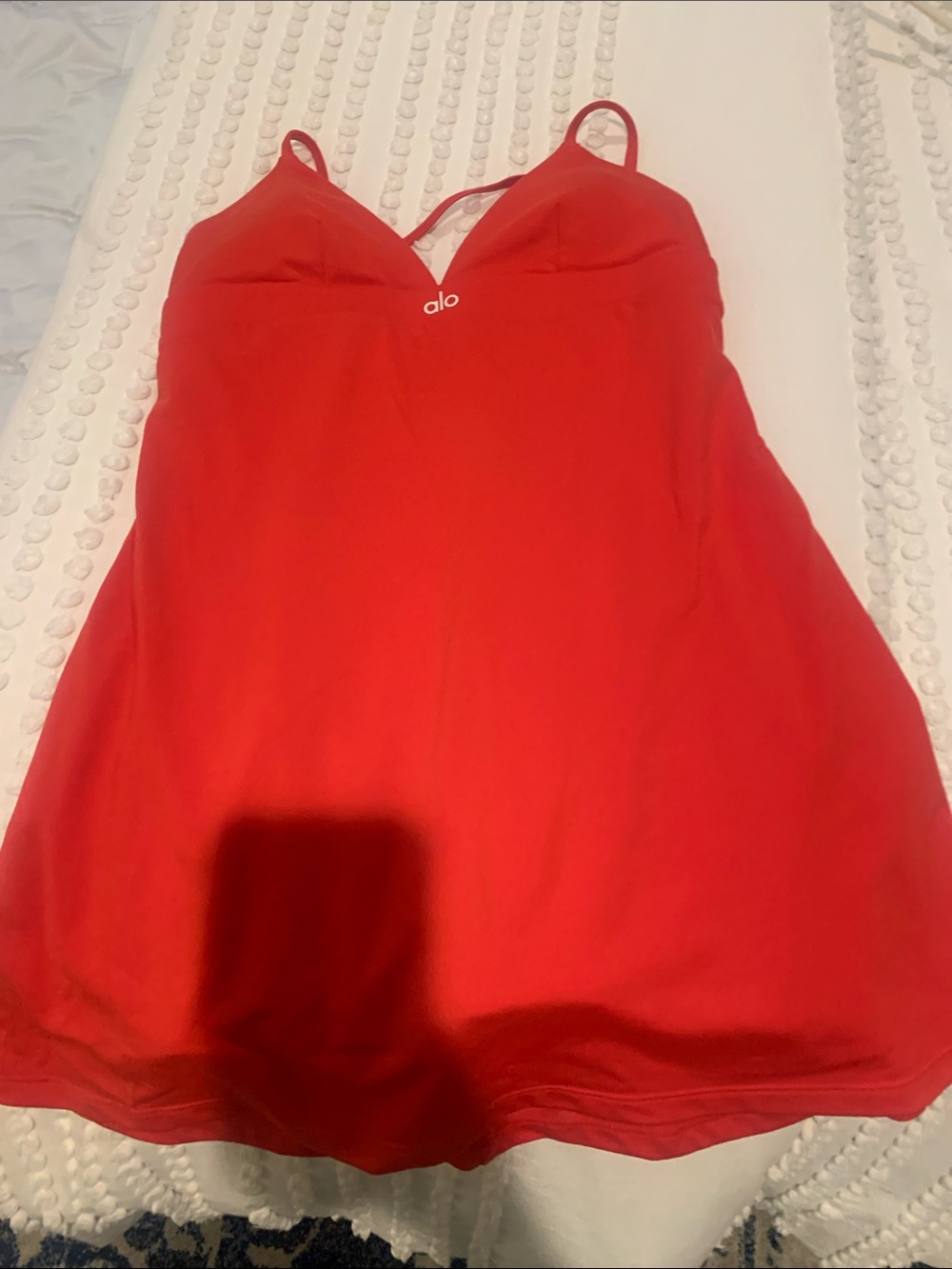 Alo Red Airbrush Splendor mini dress worn once